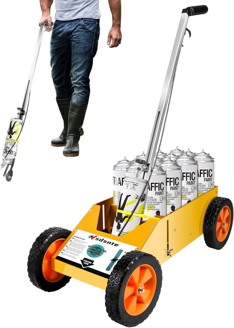 SDSNTE 2 in 1 Detachable Parking Striping Line Marking Machine and Marking Paint Wand - Image 1
